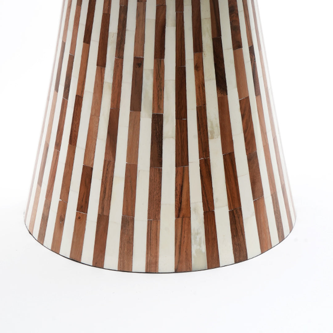 Drum Shape Line Pattern Stool