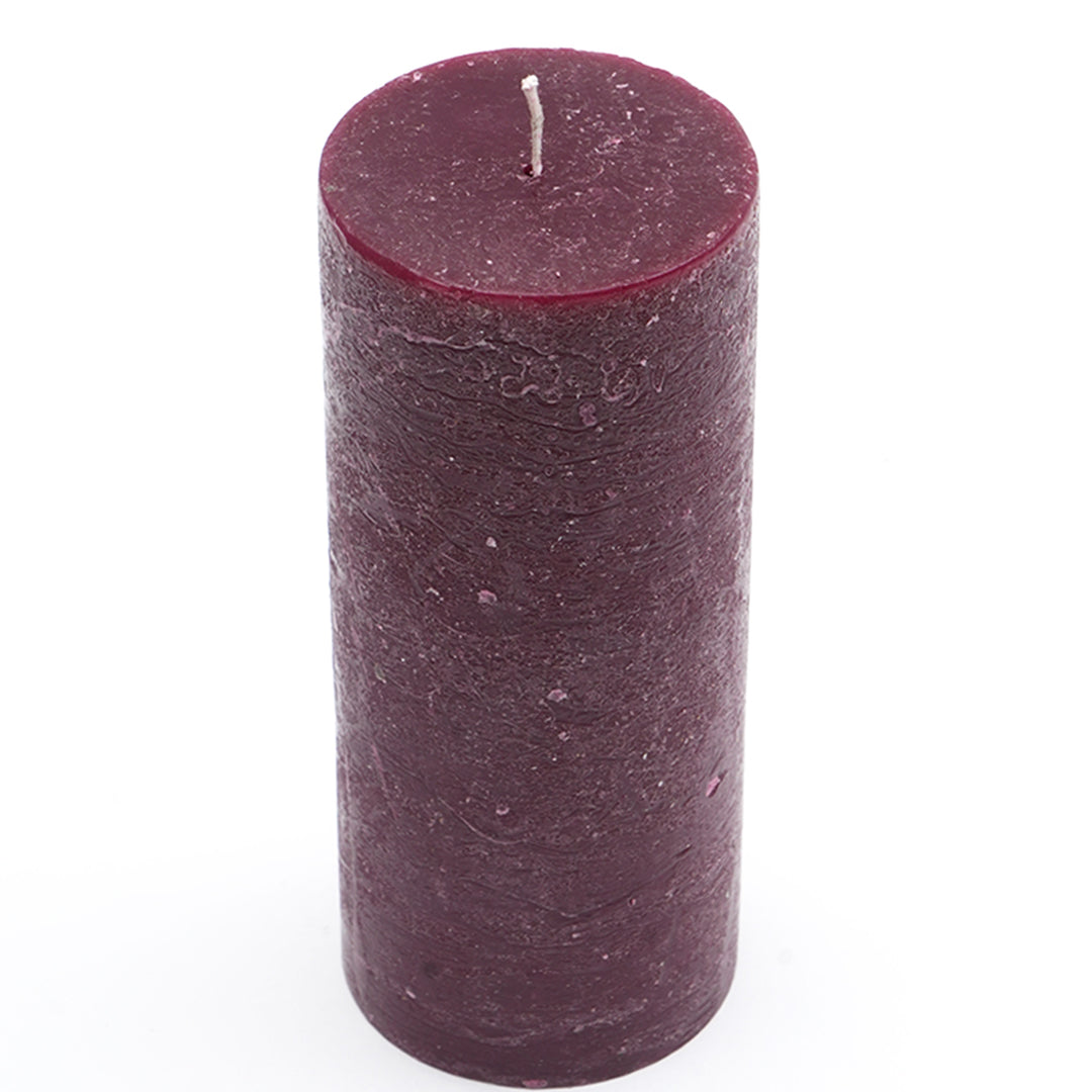 Rustic Pillar Candle, Set Of 3 Pcs