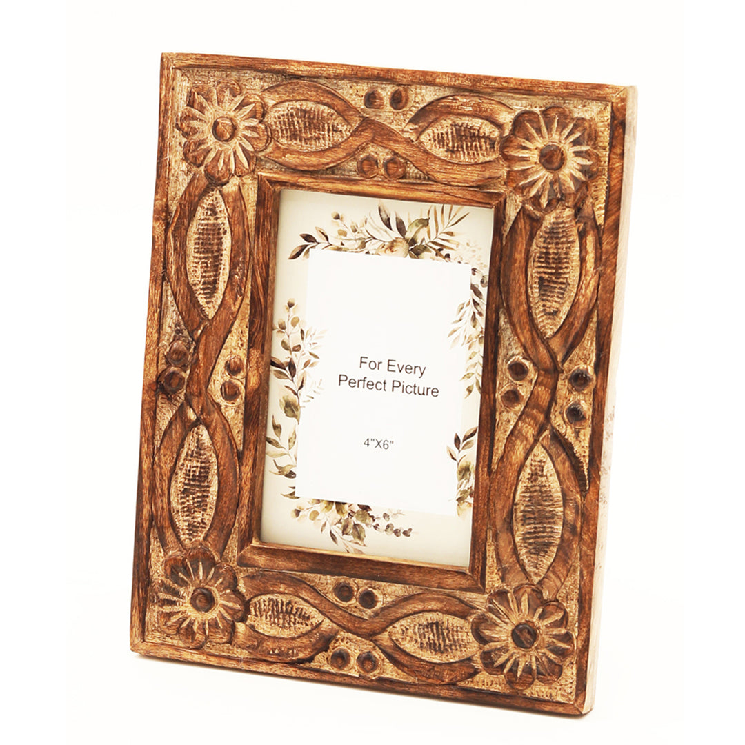 Carving Photo Frame 8'' X 10'' - Mango Wood