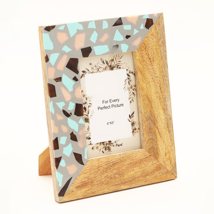 Wood Resin Craving Photo Frame