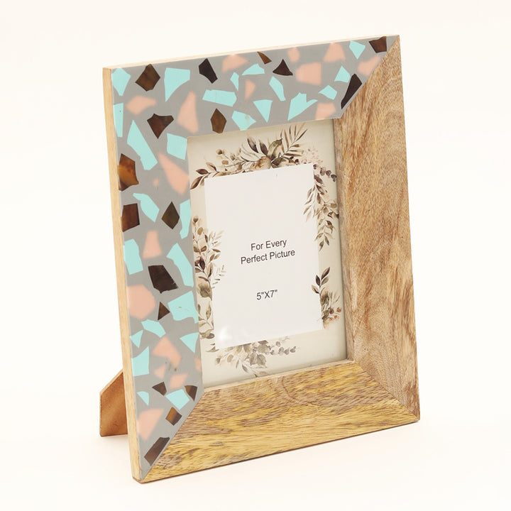 Wood Resin Craving Photo Frame