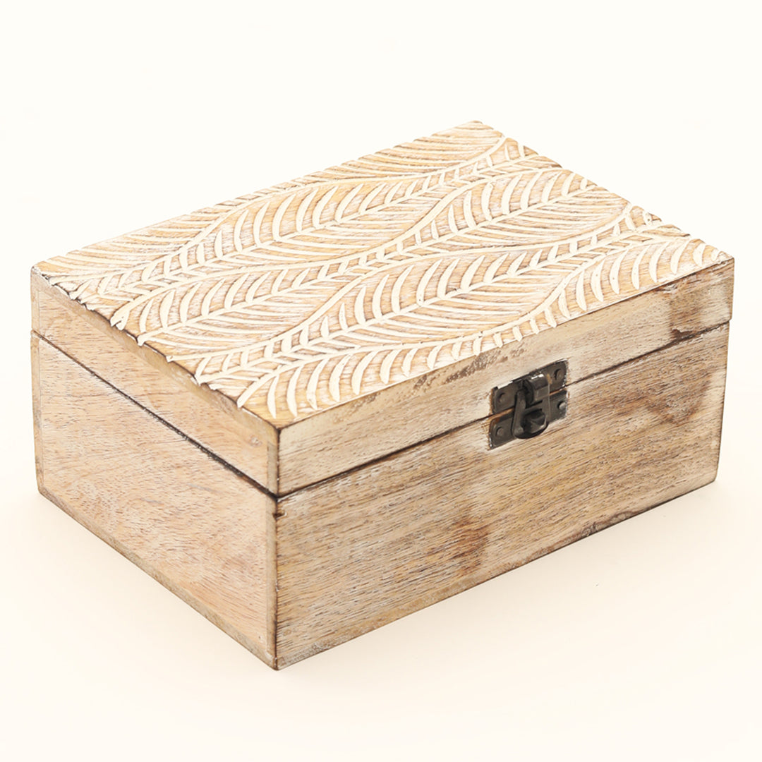 Wooden Medium Jewellary Box Mango Wood