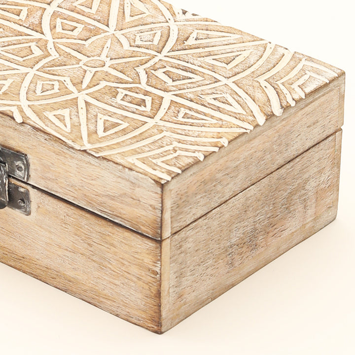 Wooden Medium Jewellary Box Mango Wood