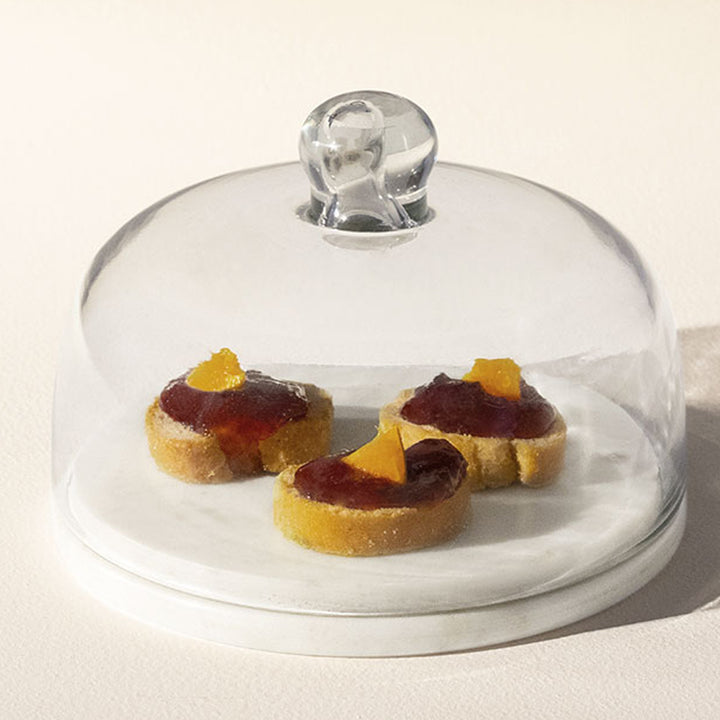 Baker'S Glass & Marble Cloche/ Transparent/ 6 X 6 X 4.25 Inches (L X W X H)