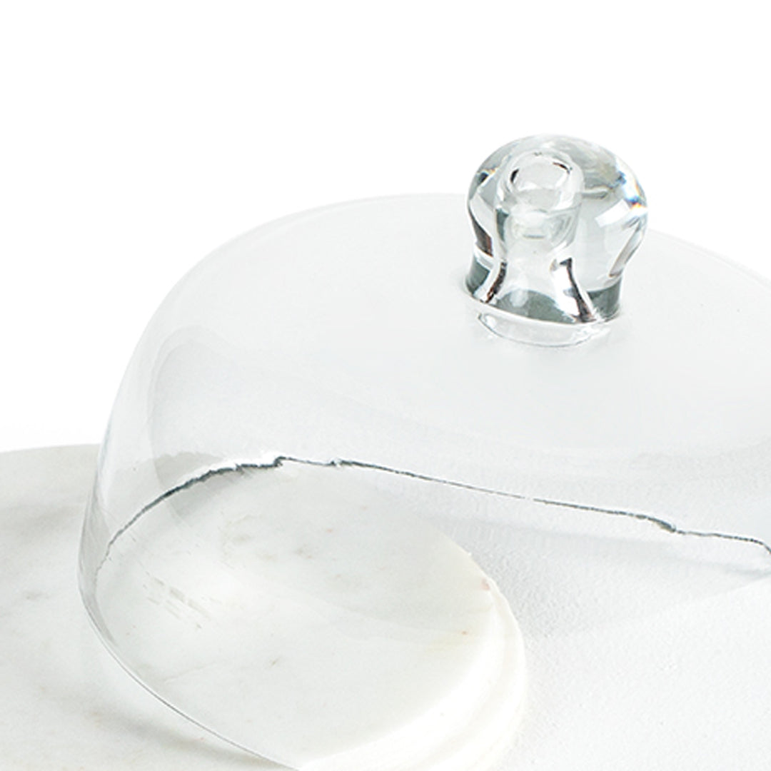 Baker'S Glass & Marble Cloche/ Transparent/ 6 X 6 X 4.25 Inches (L X W X H)