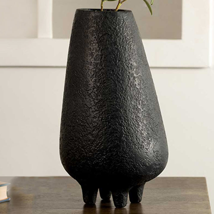 Midnight Terracotta Vase (Tall) / 6.25 X 6.25 X 11.75 Inches (L X W X H) / Moq - 2 Pcs