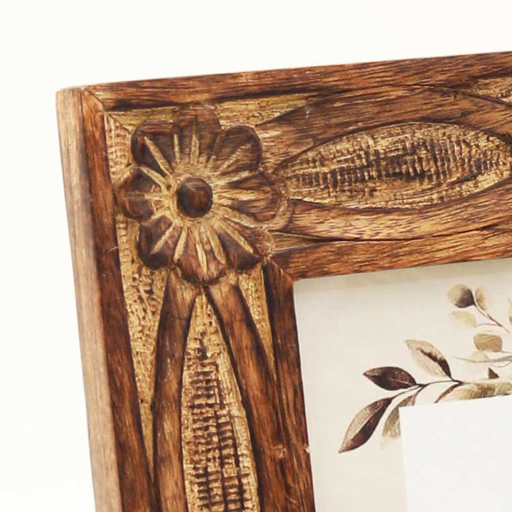 Mango Wood Carving Photo Frame 8'' X 10''