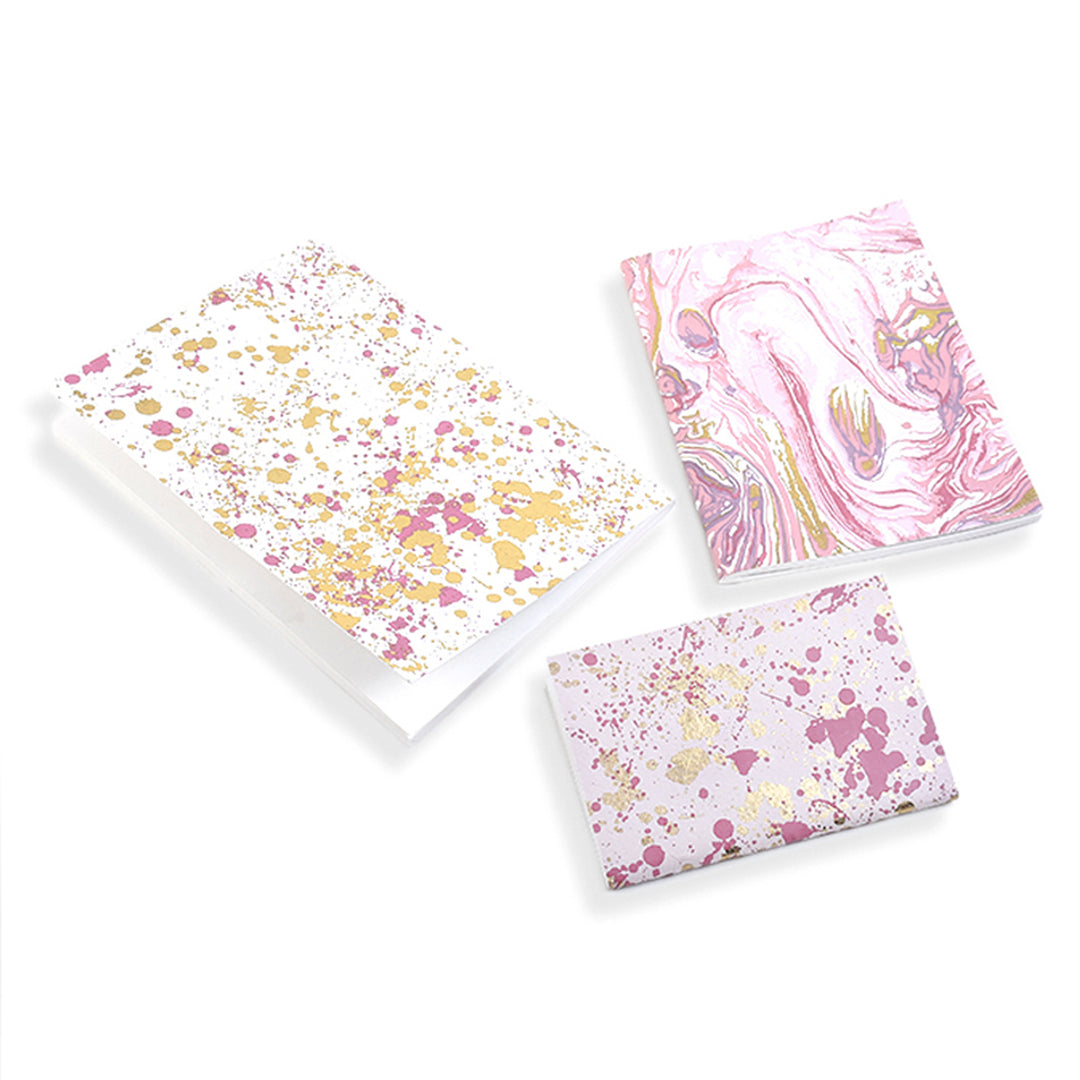 Notebook / Set Of 3 Pcs / Pink - Recycled Cotton Paper / 7 X 10 Inches / Moq - 2 Sets