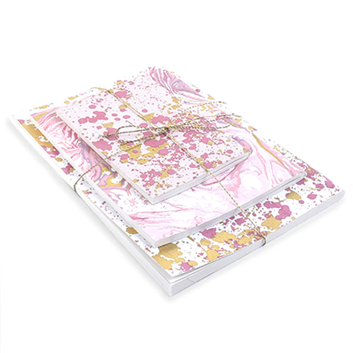 Notebook / Set Of 3 Pcs / Pink - Recycled Cotton Paper / 7 X 10 Inches / Moq - 2 Sets