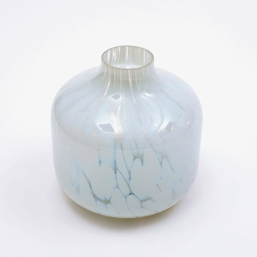 White Splutter Hurricane Ombre Vase