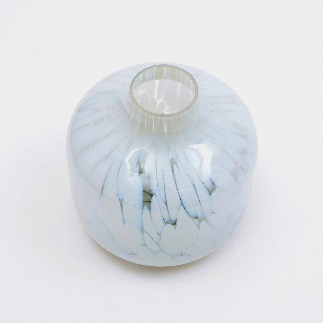 White Splutter Hurricane Ombre Vase