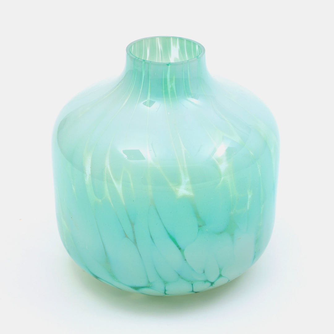 White Splutter Hurricane Vase