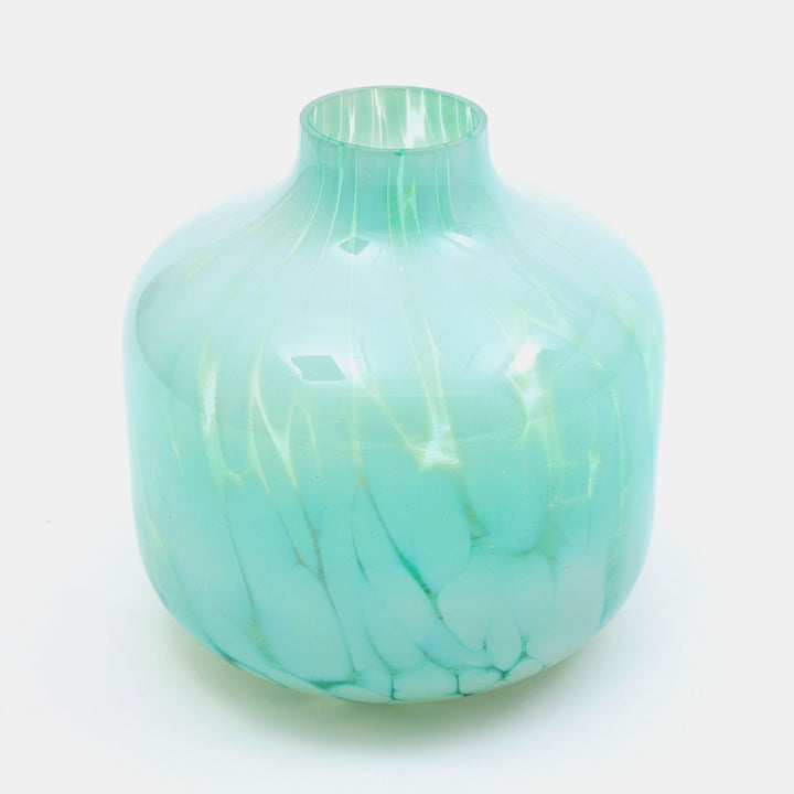 White Splutter Hurricane Vase