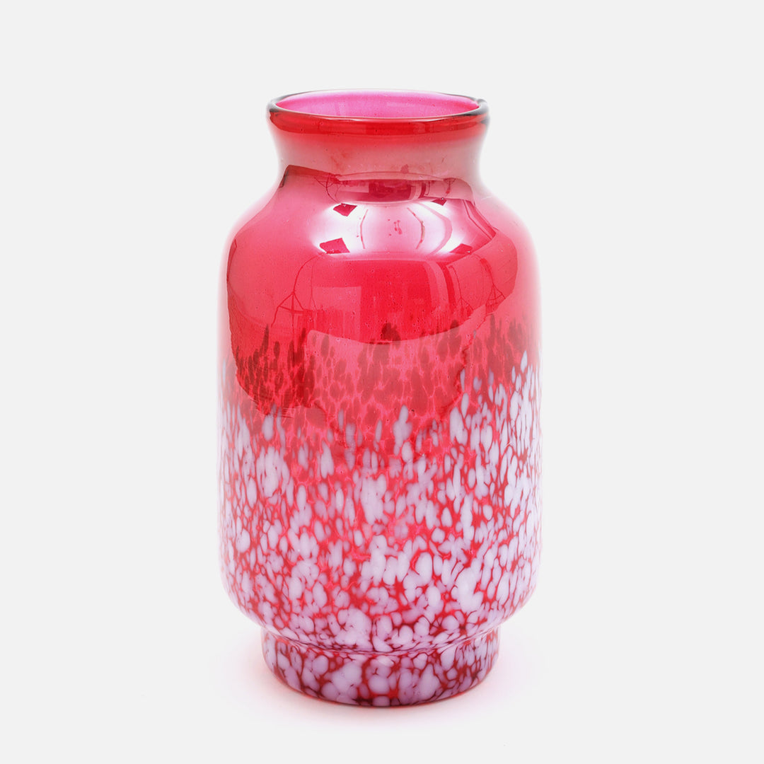 White Splutter Hurricane Ombre Vase