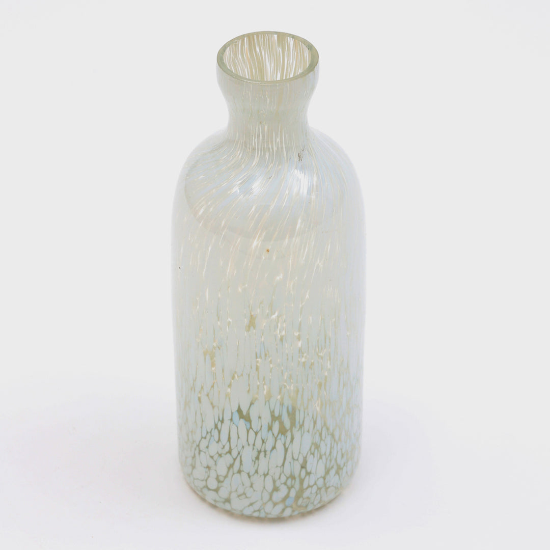 White Splutter Glass Vase