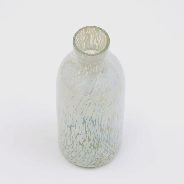 White Splutter Glass Vase