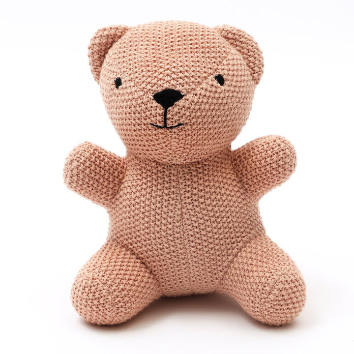 Cotton Knitted Stuffed Baby Toy-Bubu (Peach Paowder)