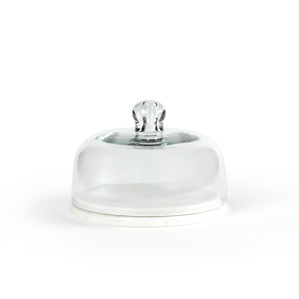 Baker'S Glass & Marble Cloche/ Transparent/ 6 X 6 X 4.25 Inches (L X W X H)