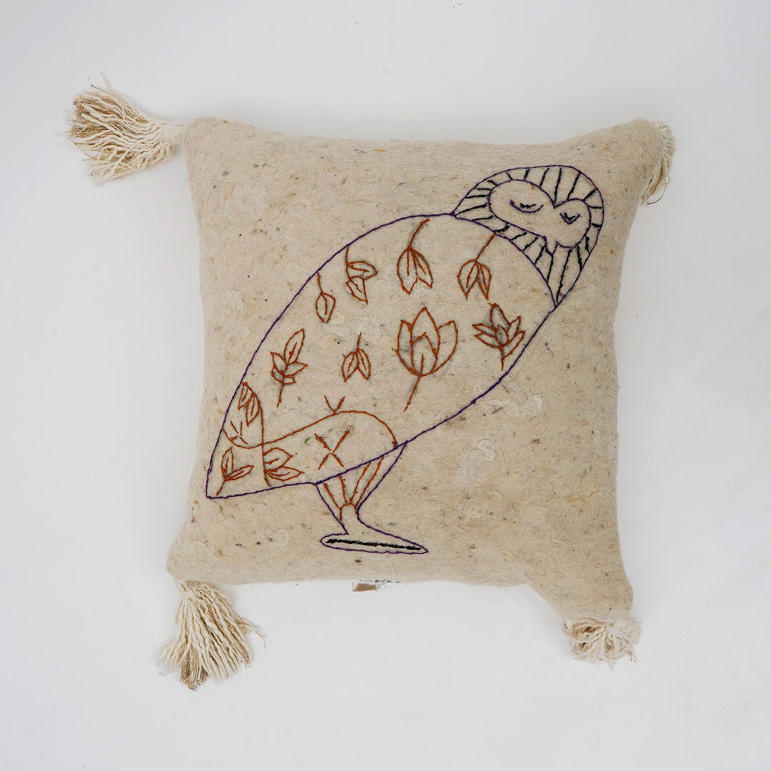 100% Wool Embroidery Cushion