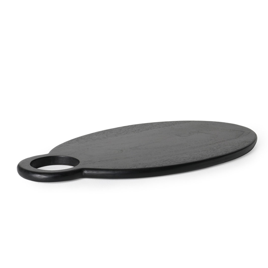 Midnight Wooden Cheeseboard (Oval) / Black - Wooden / 18.25 X 10 X 0.5 Inches (L X W X H) / Moq - 4 Pcs