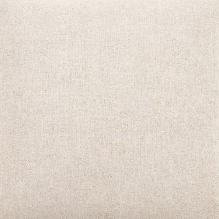 100% Linen Solid Cushion With Flanges- 22"X22", Natural Beige