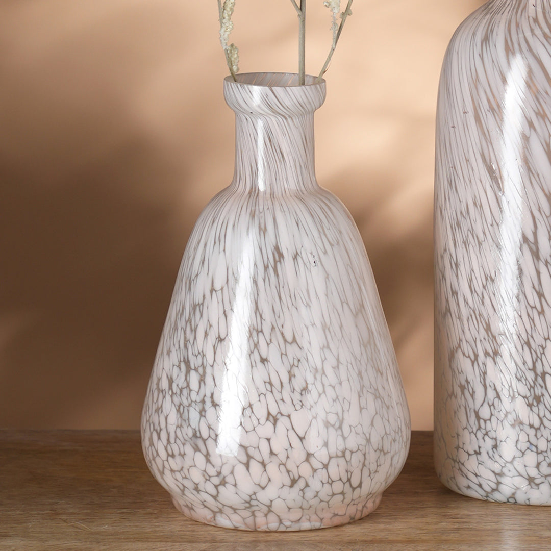 White Splutter Hurricane Ombre Vase