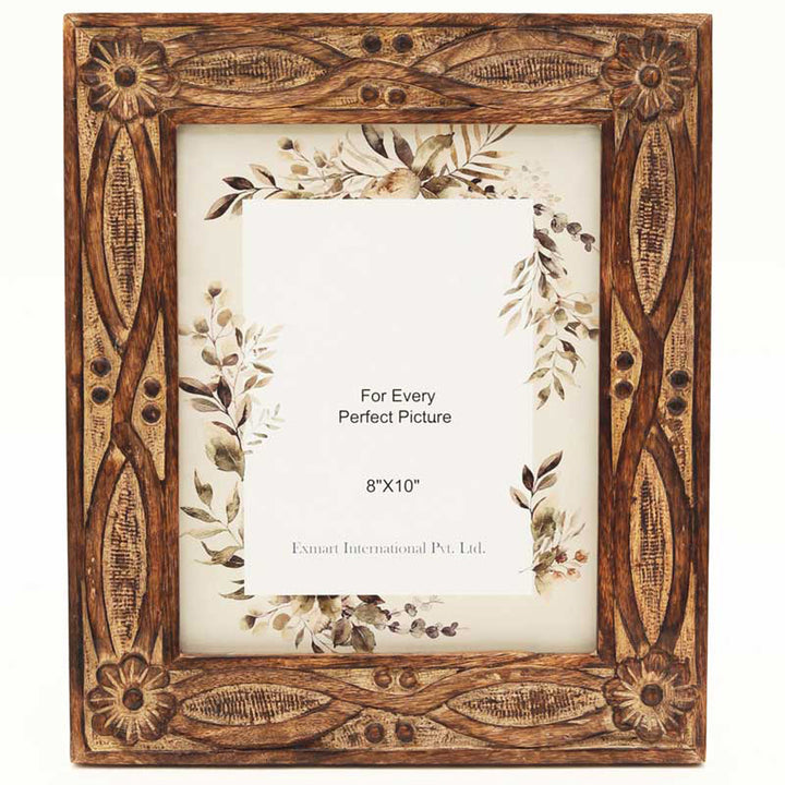 Mango Wood Carving Photo Frame 8'' X 10''