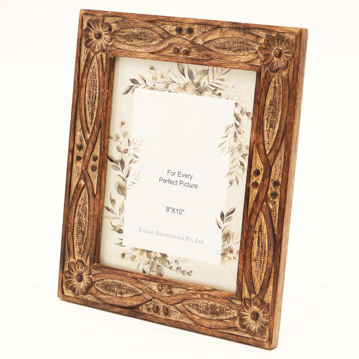 Mango Wood Carving Photo Frame 8'' X 10''