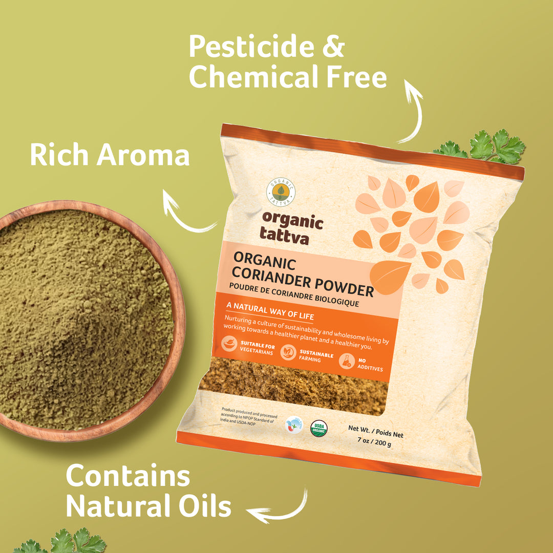 Organic Coriander Powder 7 oz Pack of 24