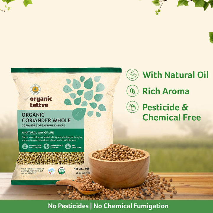 Organic Coriander Whole 3.53 oz Pack of 24