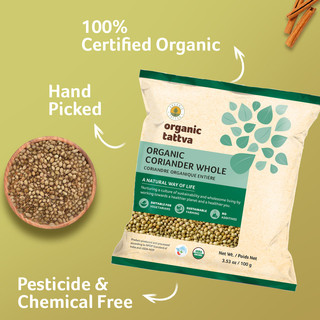 Organic Coriander Whole 3.53 oz Pack of 24