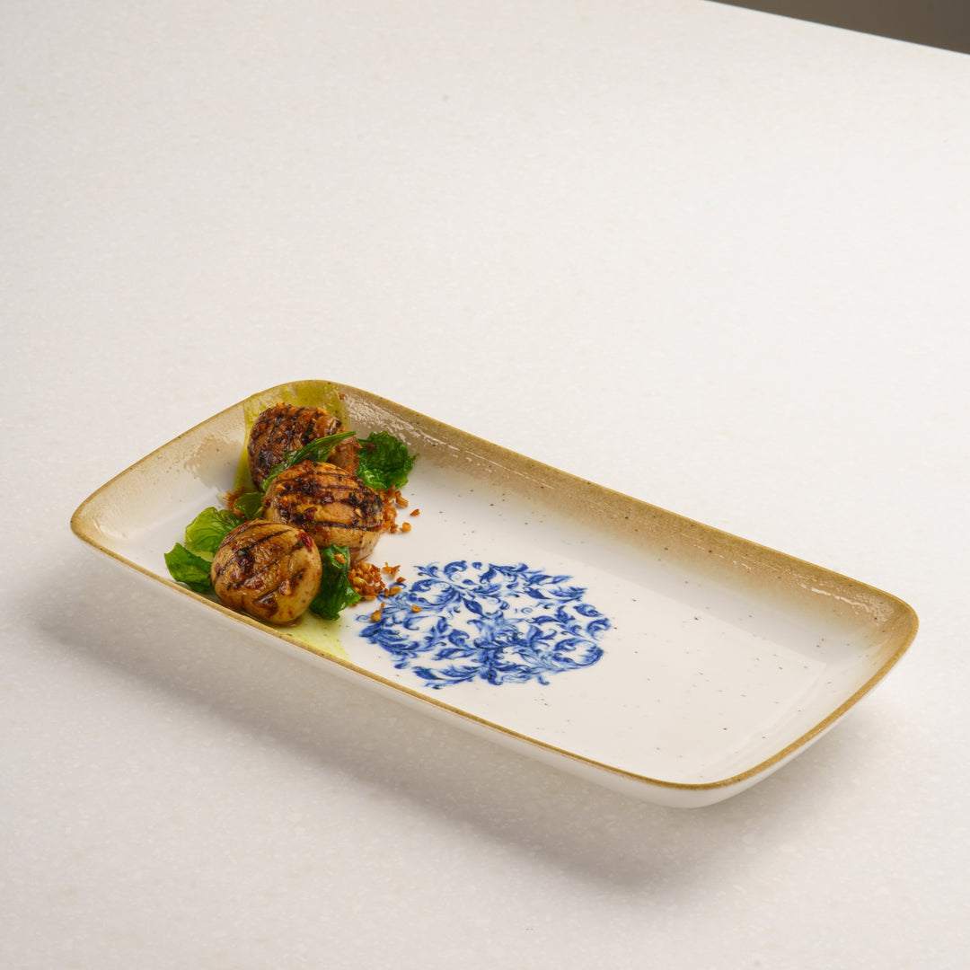 Rectangle Plate | Amalfi | Porcelain, Set of 6
