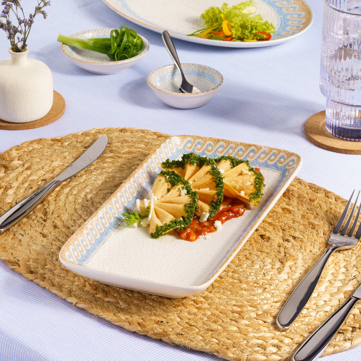 Rectangle Plate | Porcelain | Athena, Set of 6
