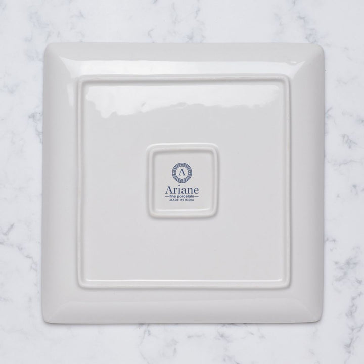 Square Platter With Foot | Pack of 12 | Porcelain,  6.29"