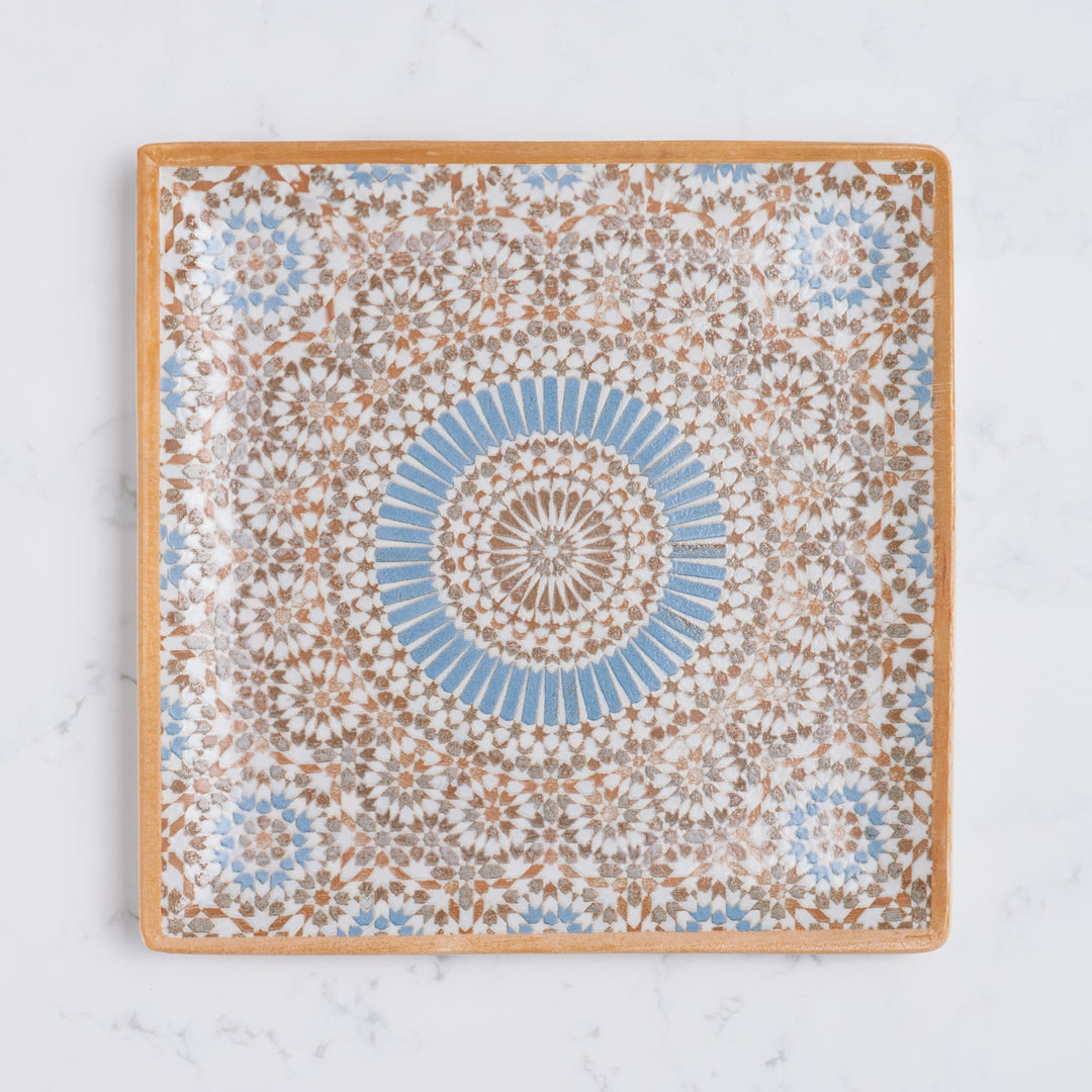 Square Platter With Foot | Porcelain, Pack of 6