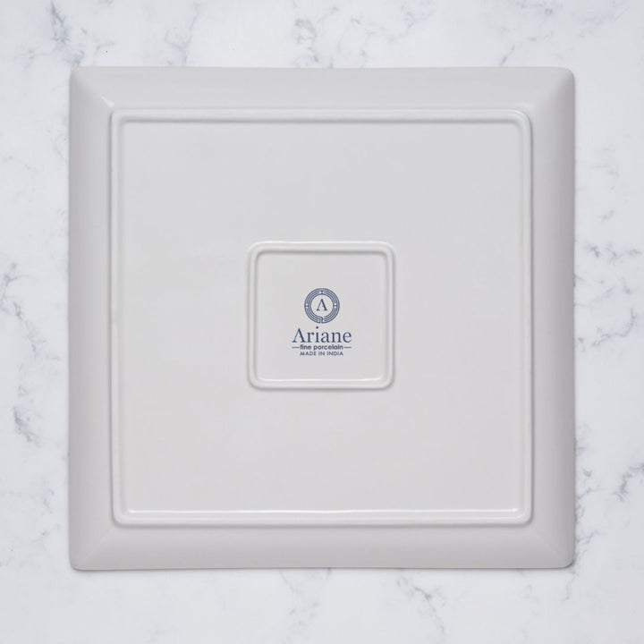 Square Platter With Foot | Porcelain, Pack of 6