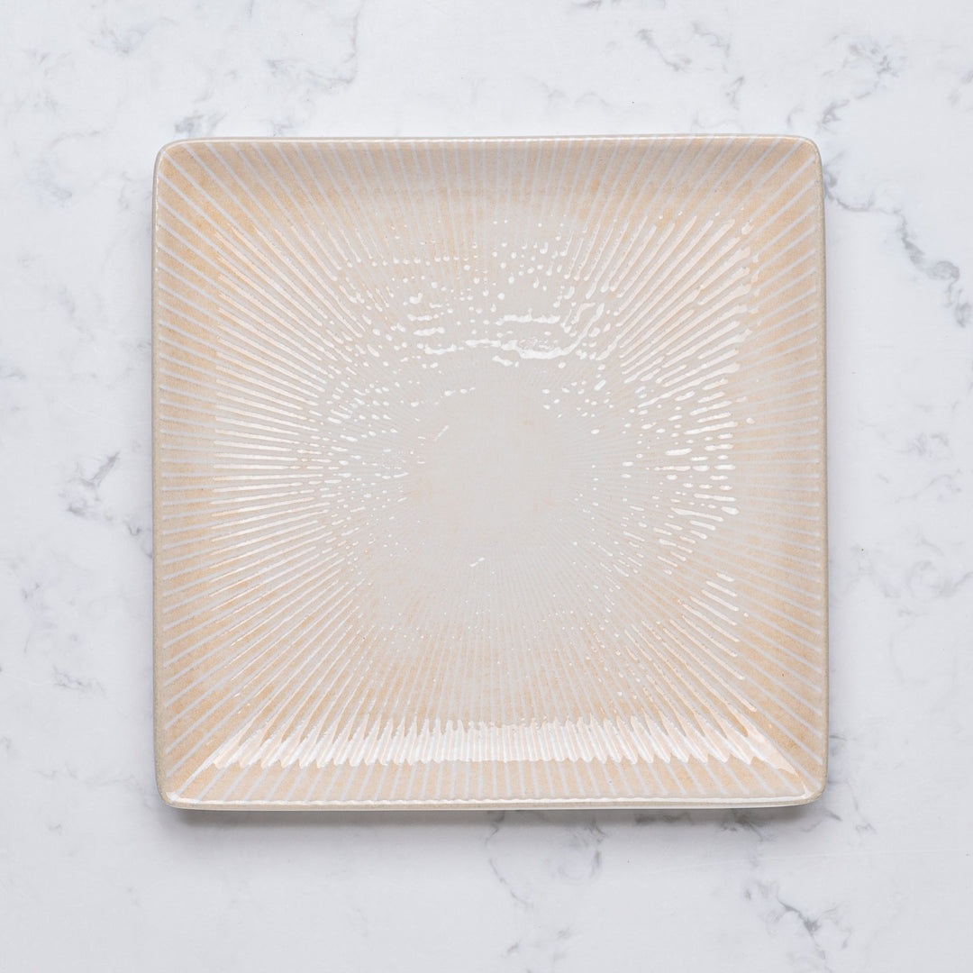Square Platter With Foot | Pack of 12 | Porcelain