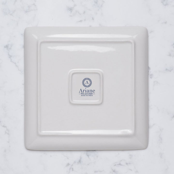 Square Platter With Foot | 6.29", Porcelain | Pack of 12