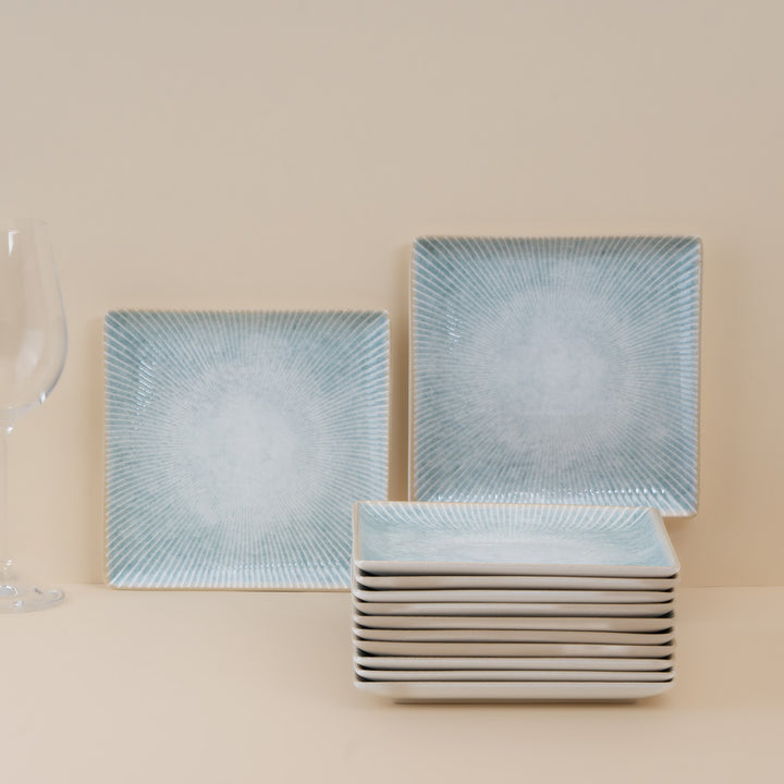 Square Platter With Foot | 6.29", Porcelain | Pack of 12