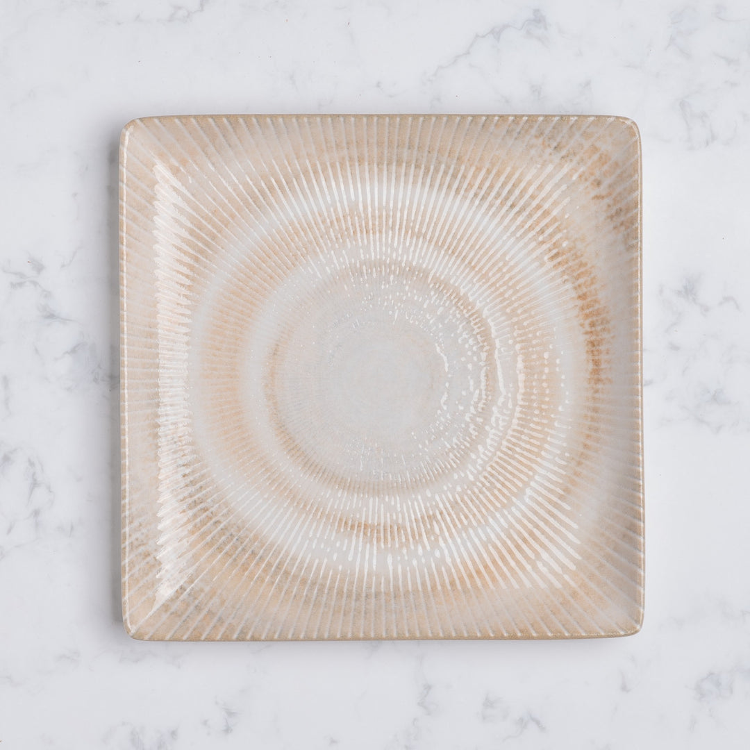 Premium Square Platter with Foot | Porcelain | 6.2" | Set of 12