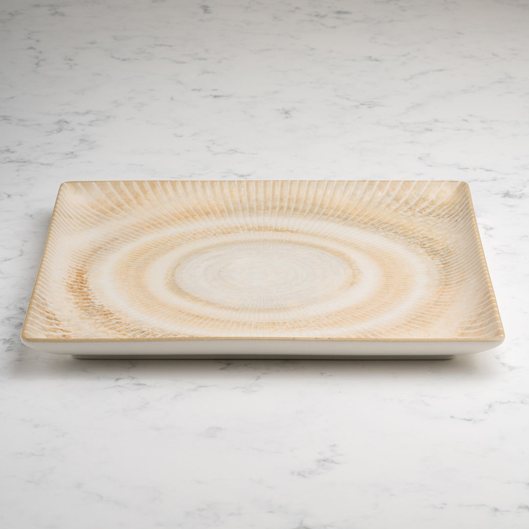 Premium Square Platter with Foot | Porcelain | Set of 6