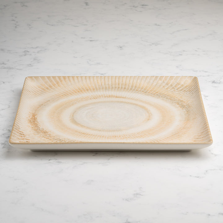 Premium Square Platter with Foot | Porcelain | Set of 6
