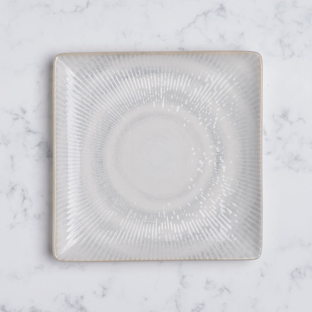 Square Platter With Foot | 6.2", Porcelain | Pack of 12