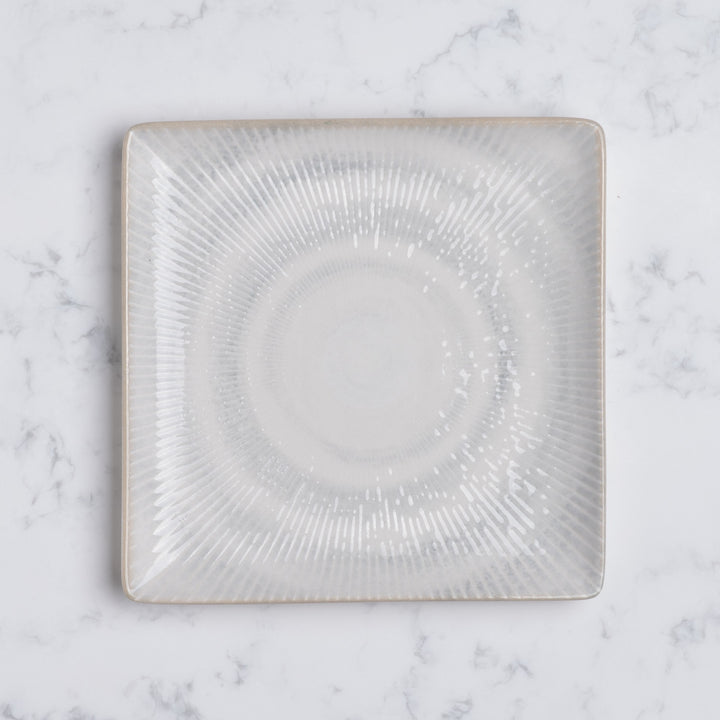 Square Platter With Foot | 6.2", Porcelain | Pack of 12