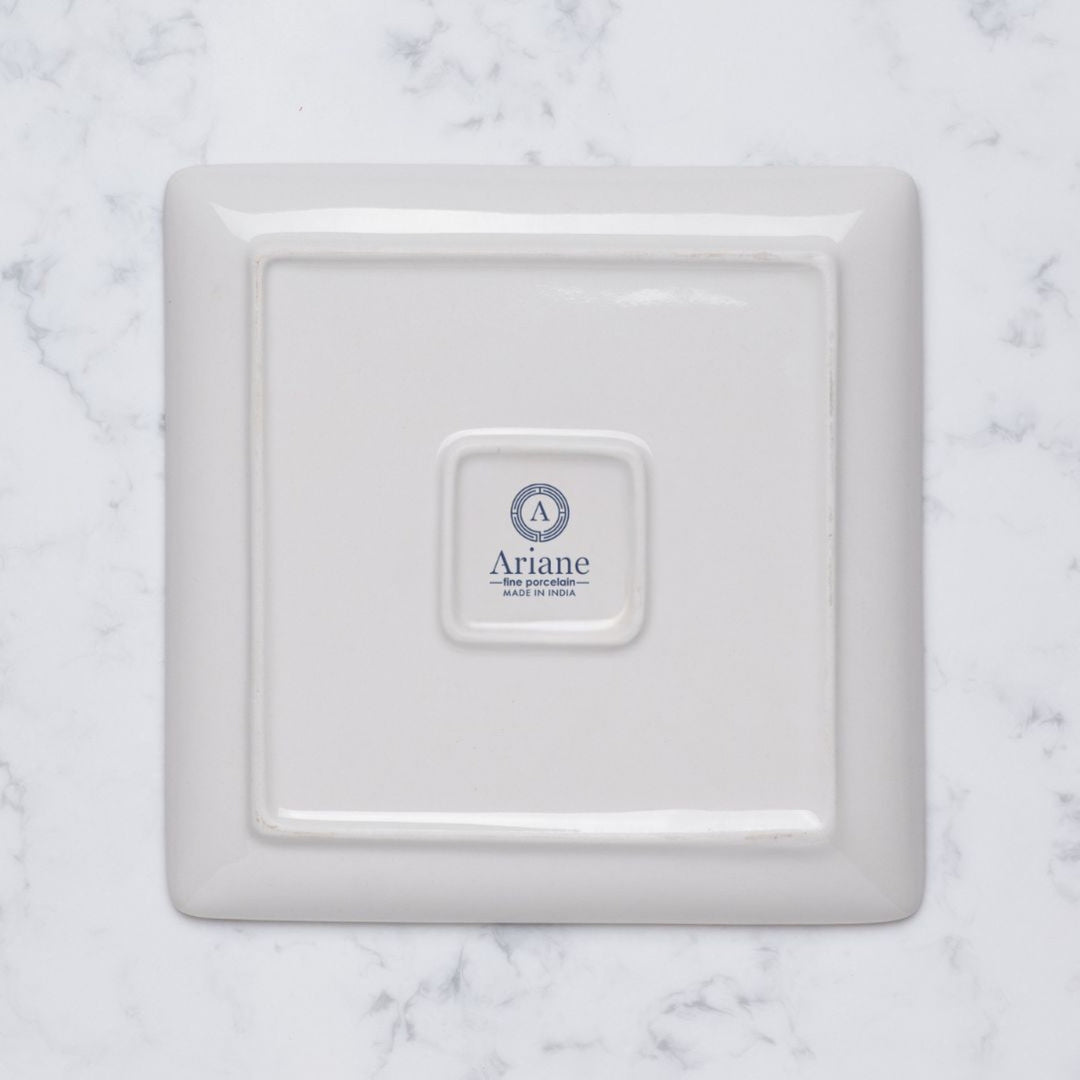 Square Platter With Foot | 6.2", Porcelain | Pack of 12