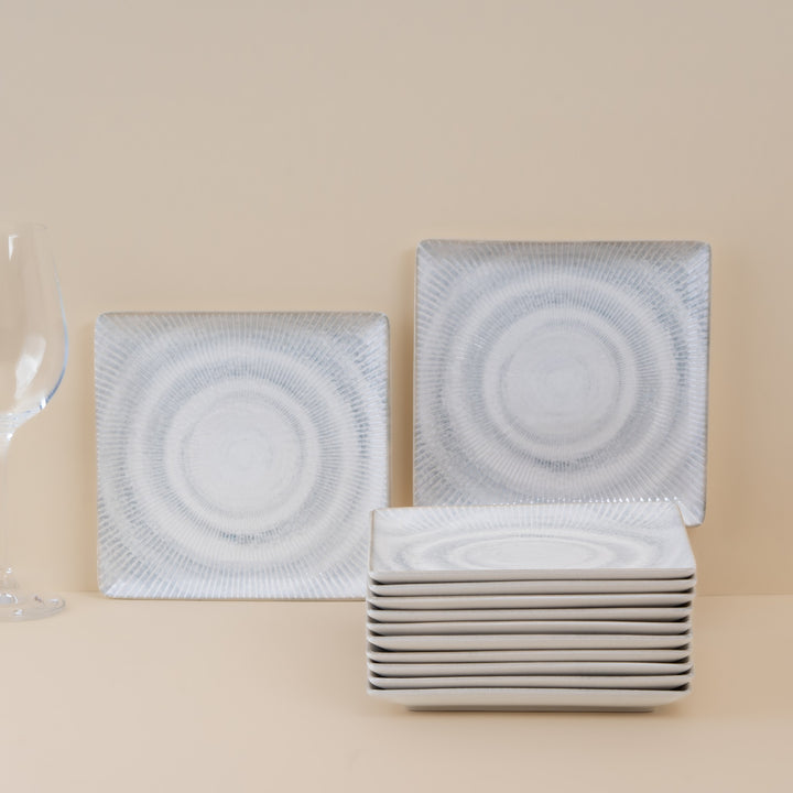 Square Platter With Foot | 6.2", Porcelain | Pack of 12