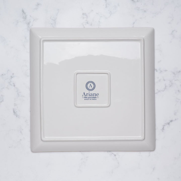 Square Platter With Foot | 8.2"| Porcelain, Set of 12