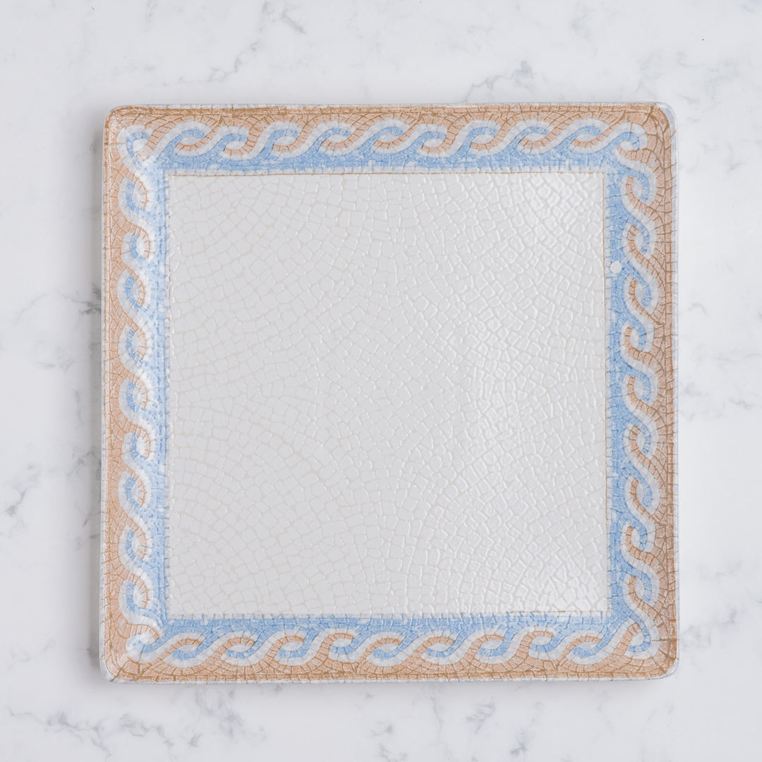 Square Platter With Foot | 6.2" , Porcelain | Pack of 12