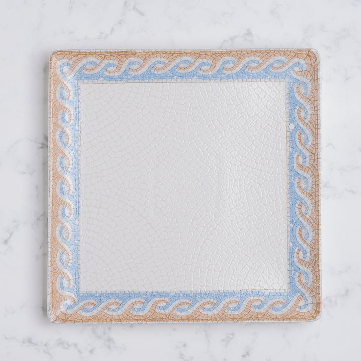Square Platter With Foot | 6.2" , Porcelain | Pack of 12