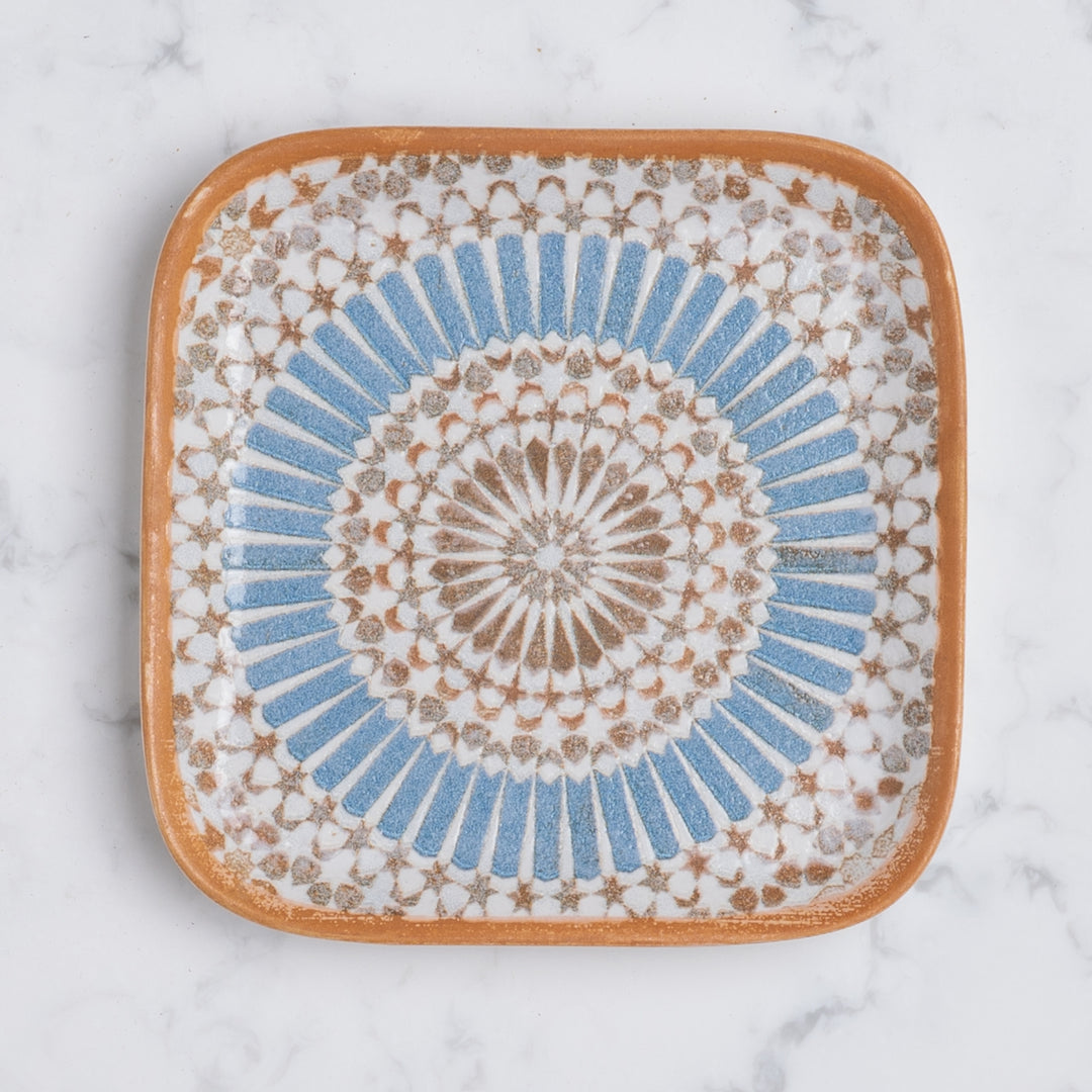 Porcelain Square Plate | Tangier, Set of 18